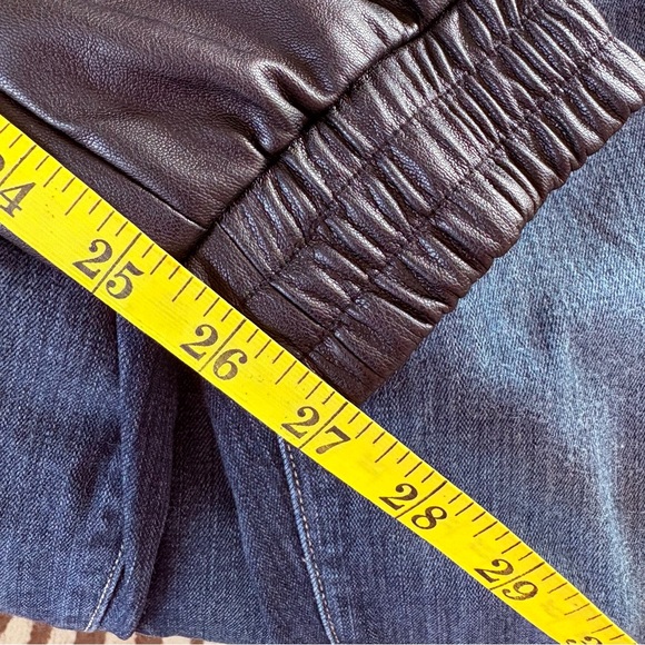 Joe’s Vegan Faux Leather High Rise Joggers Black‎ S Smoked Pants Grunge - Picture 10 of 11